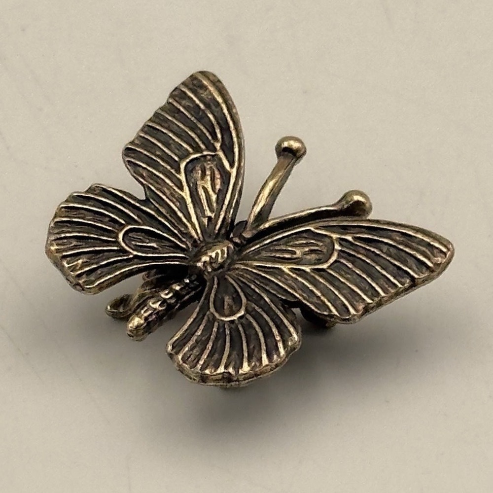 BG3 Butterfly Figurine Brass Tone Miniature Vintage Style Small Insect Insect